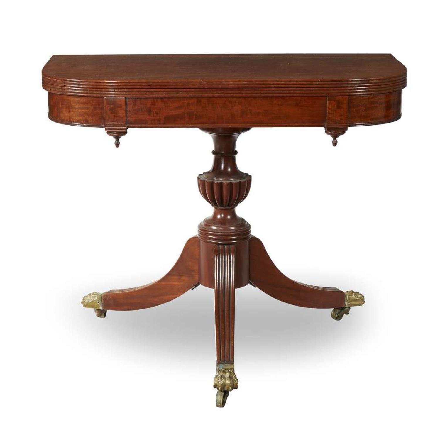 Classical mahogany card table Baltimore, MD, circa 1825
