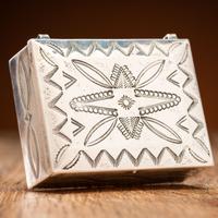 Navajo Stamped Silver Box