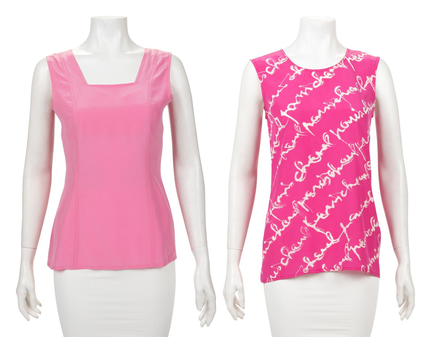 Two Chanel Silk Shell Tops, 1990s
