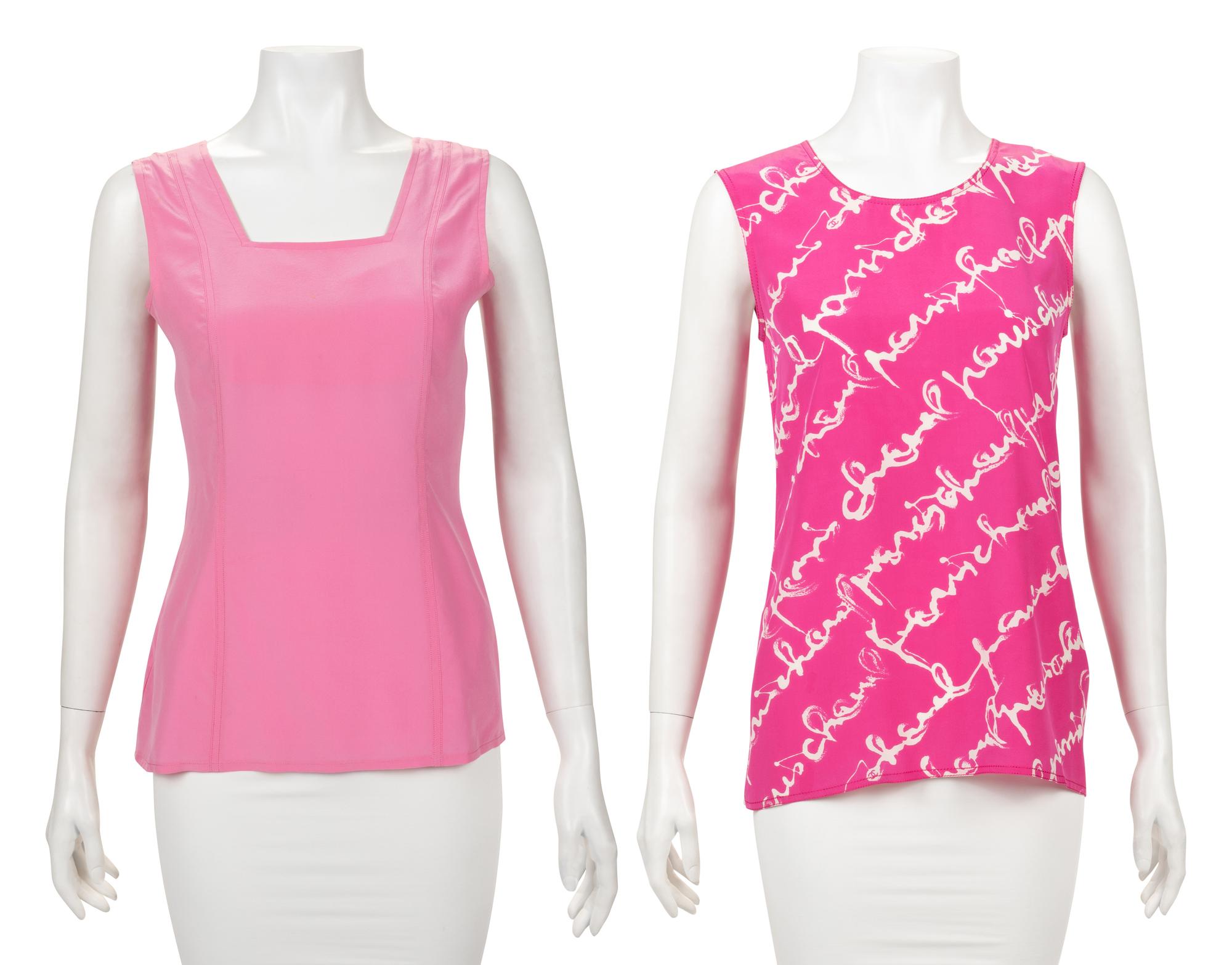 Two Chanel Silk Shell Tops, 1990s