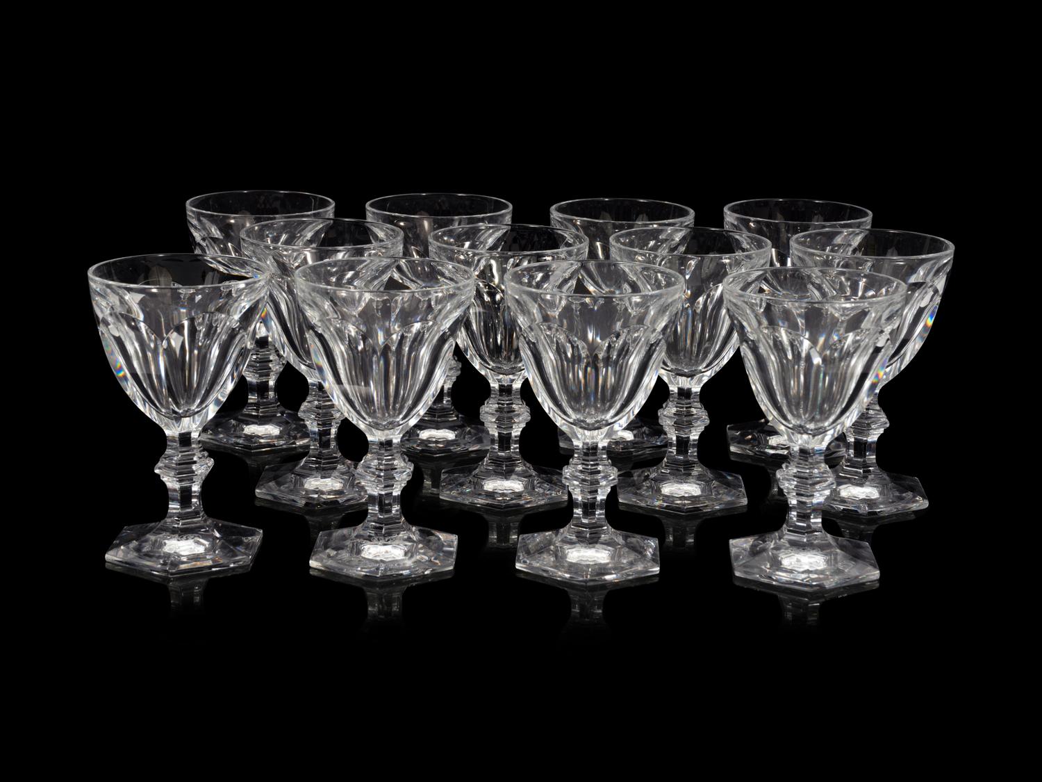 A Set of Twelve Baccarat Harcourt Goblets