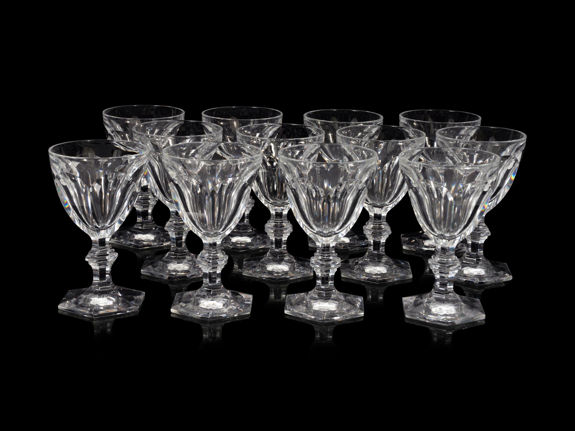 A Set of Twelve Baccarat Harcourt Goblets