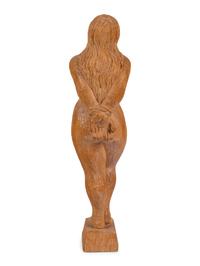 A Carved Oak Figure of a Bound Woman