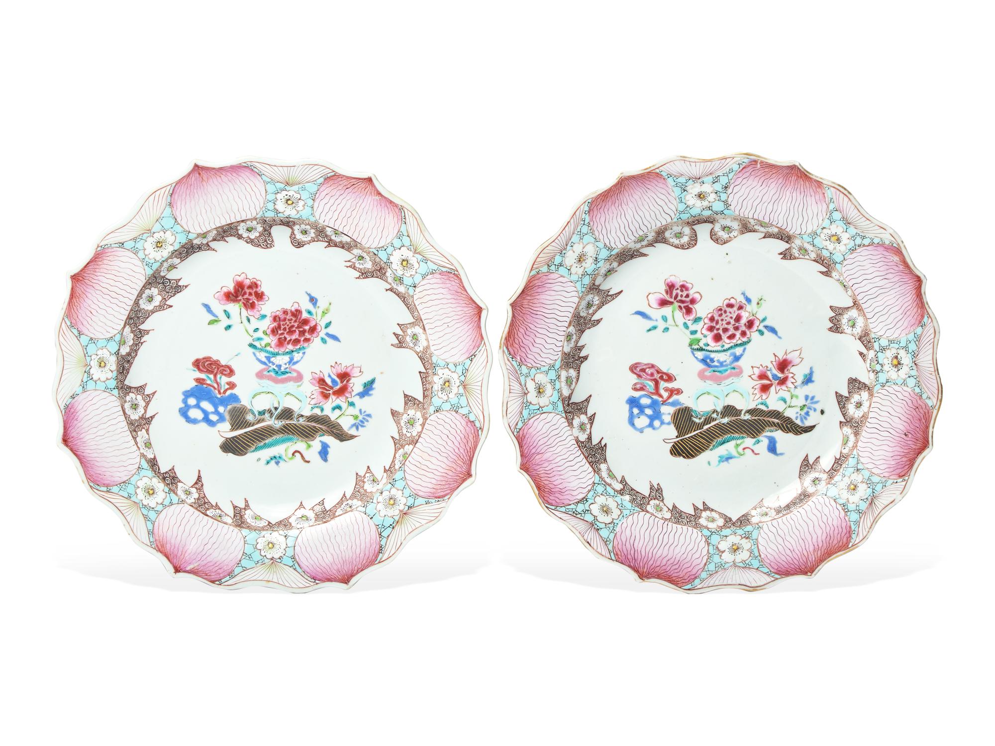 A Pair of Chinese Export Porcelain Plates