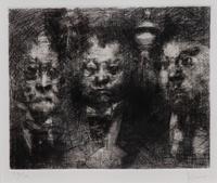Jack Levine, (American, 1915-2010) — Sweet Bye & Bye, 1980