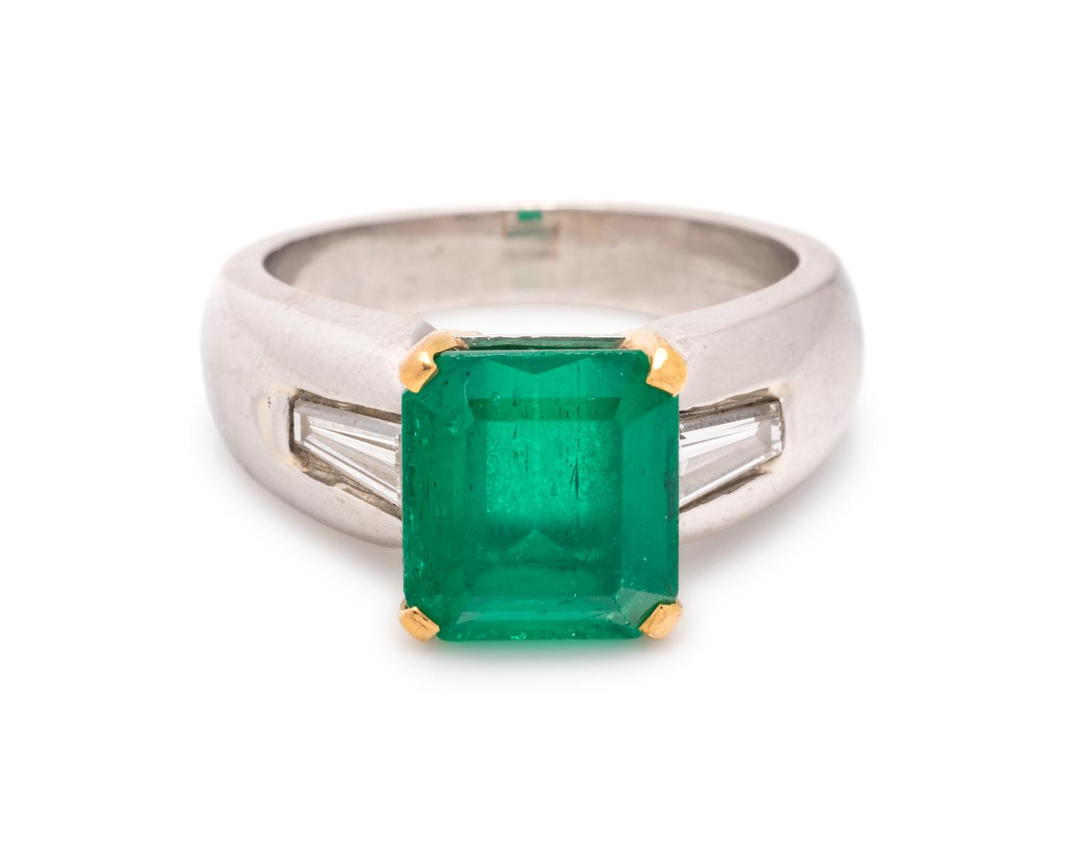 EMERALD AND DIAMOND RING