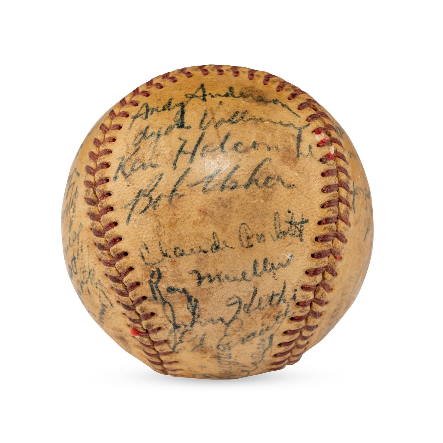 A 1948 Cincinnati Reds Team Signed Autograph Baseball