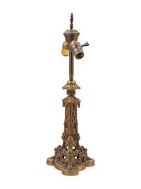 A Neoclassical Gilt Bronze Table Lamp