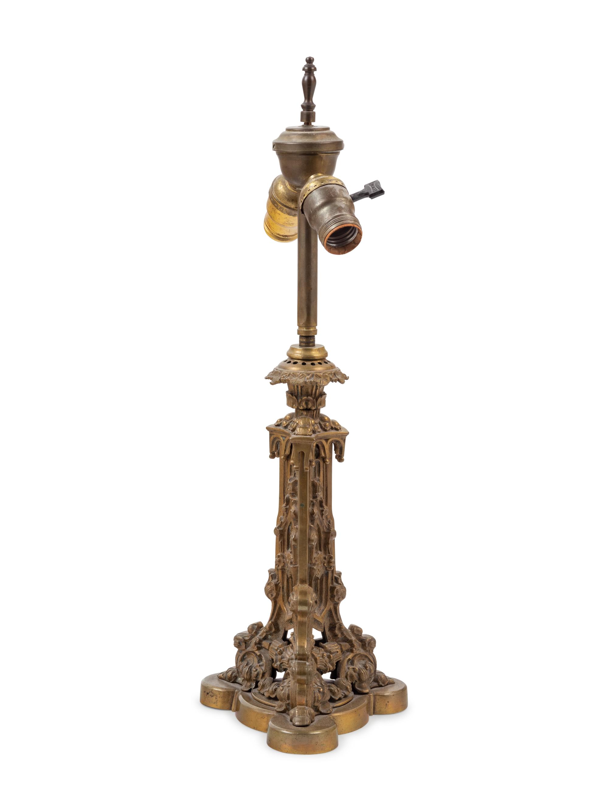 A Neoclassical Gilt Bronze Table Lamp