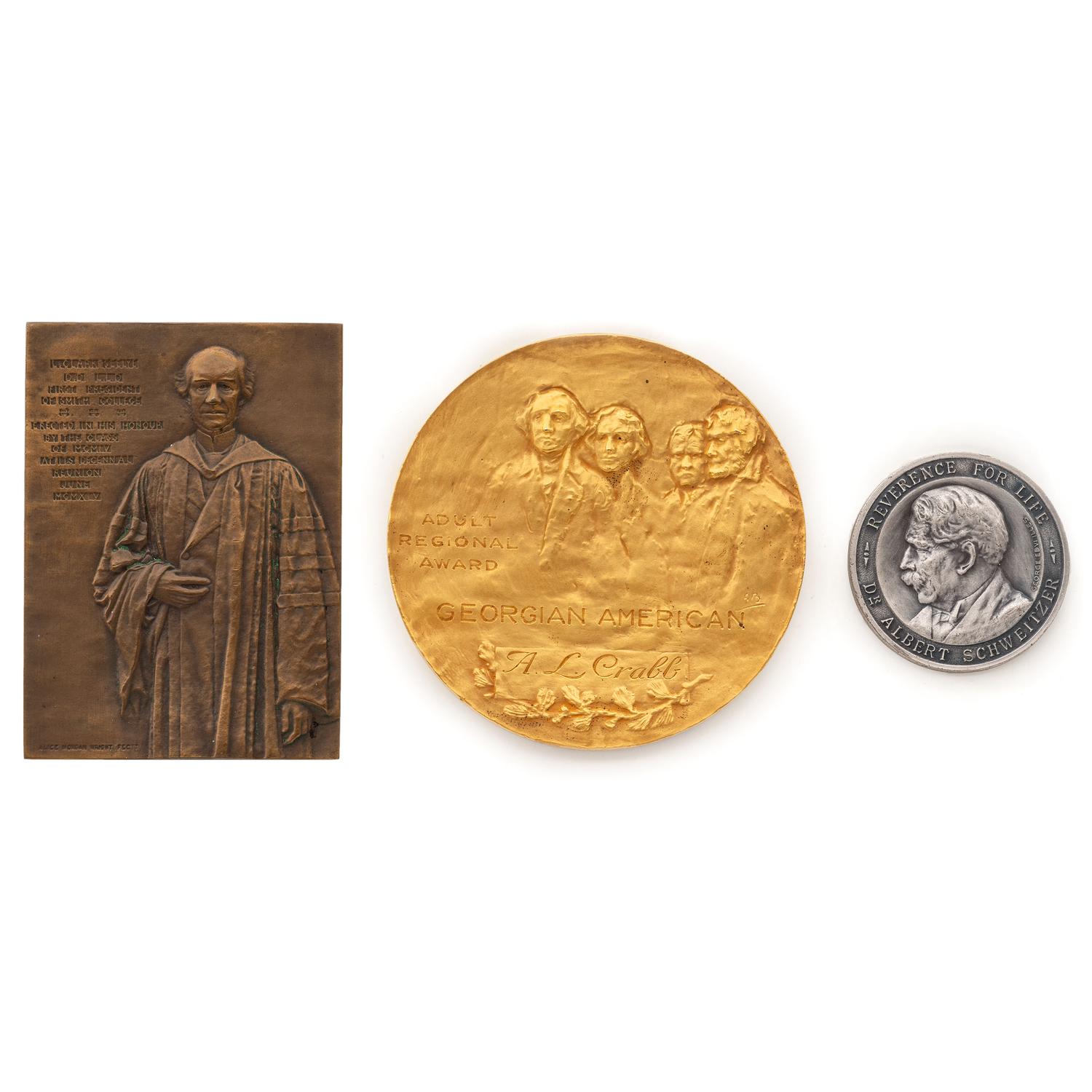 [EXONUMIA]. A group of commemorative items, comprising:
