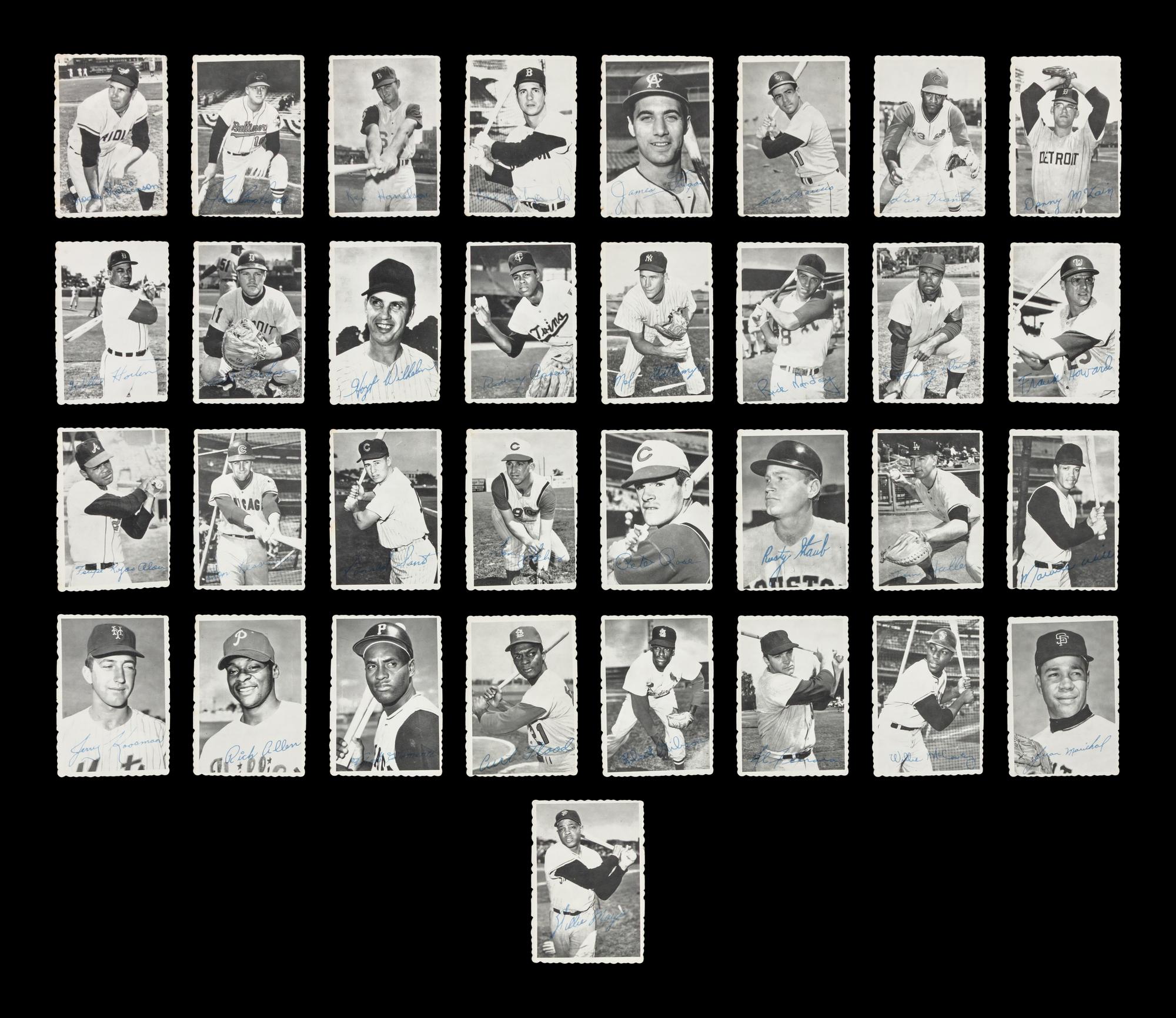 A Complete Set of 1969 Topps Deckle Edge Baseball Cards (33/33)