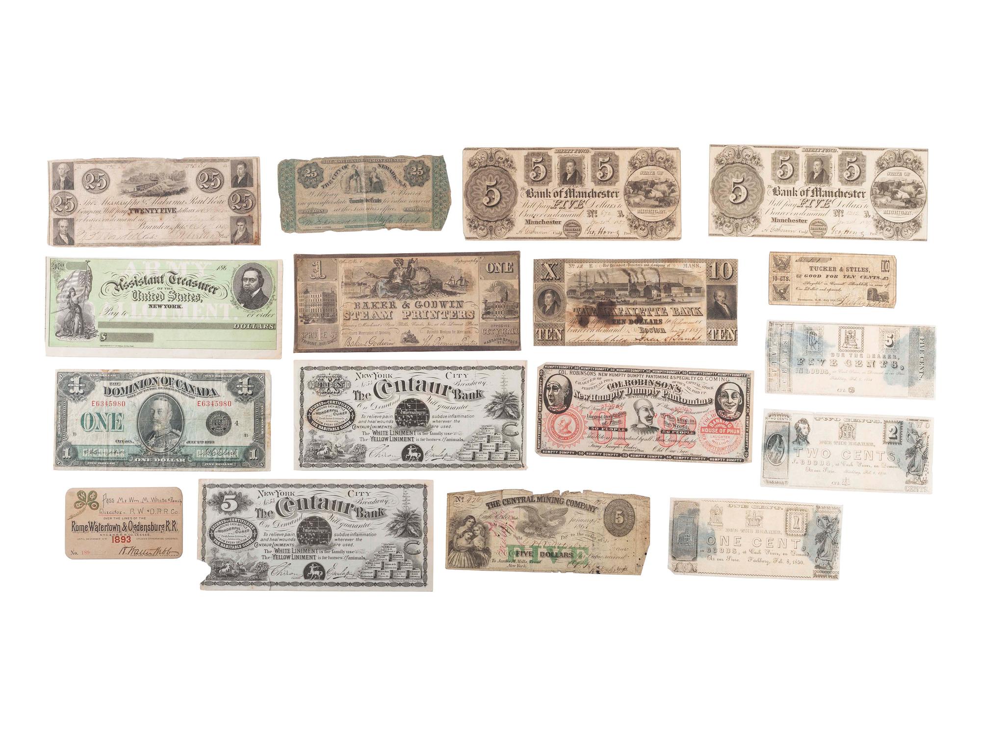 [STOCKS & BONDS] Lot of 33 both used and unused stocks, checks, and bonds as well as store certificates.
