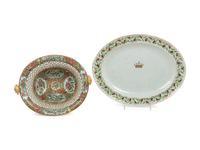 A Chinese Export Famille Verte Reticulated Basket