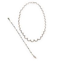 DIAMOND AND WHITE GOLD NECKLACE AND BRACELET