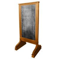 A Double-Sided Oak Sign 33.5" W x 25" D x 68.5" H — United States, Early 20th Century