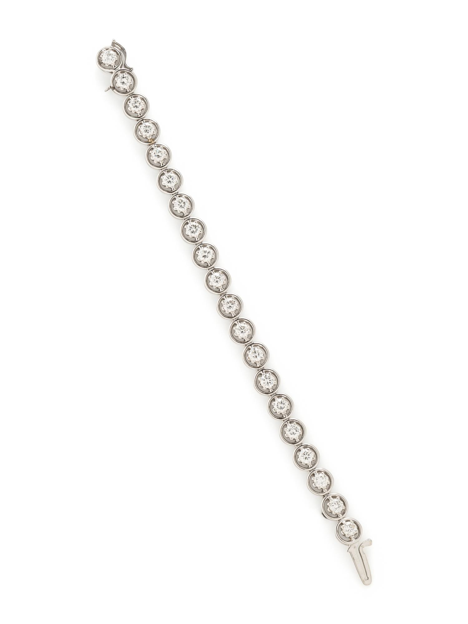 BIRKS, PLATINUM AND DIAMOND BRACELET