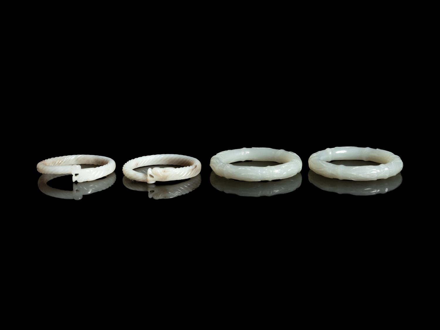 Two Pairs of Jade Bangles