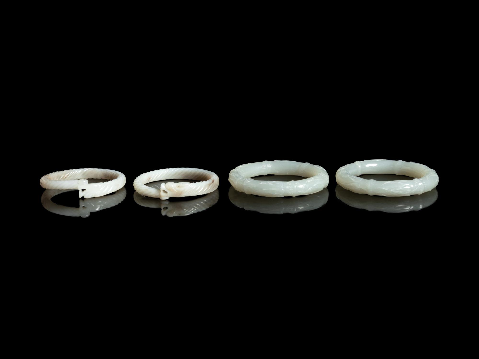 Two Pairs of Jade Bangles