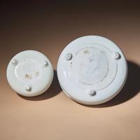 Two Chinese Blanc-de-Chine Porcelain Tripod Censers, Early Qing Dynasty — 清早期 德化白瓷三足爐兩具