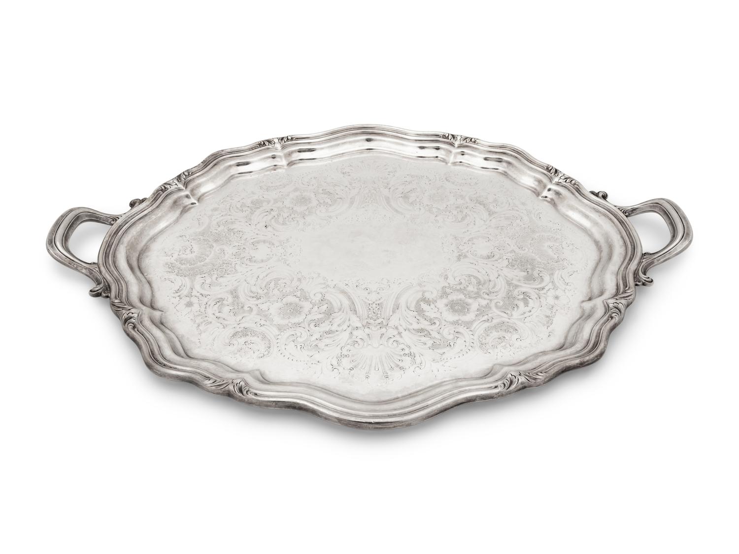 A Group of Silver-Plate Serving Pieces