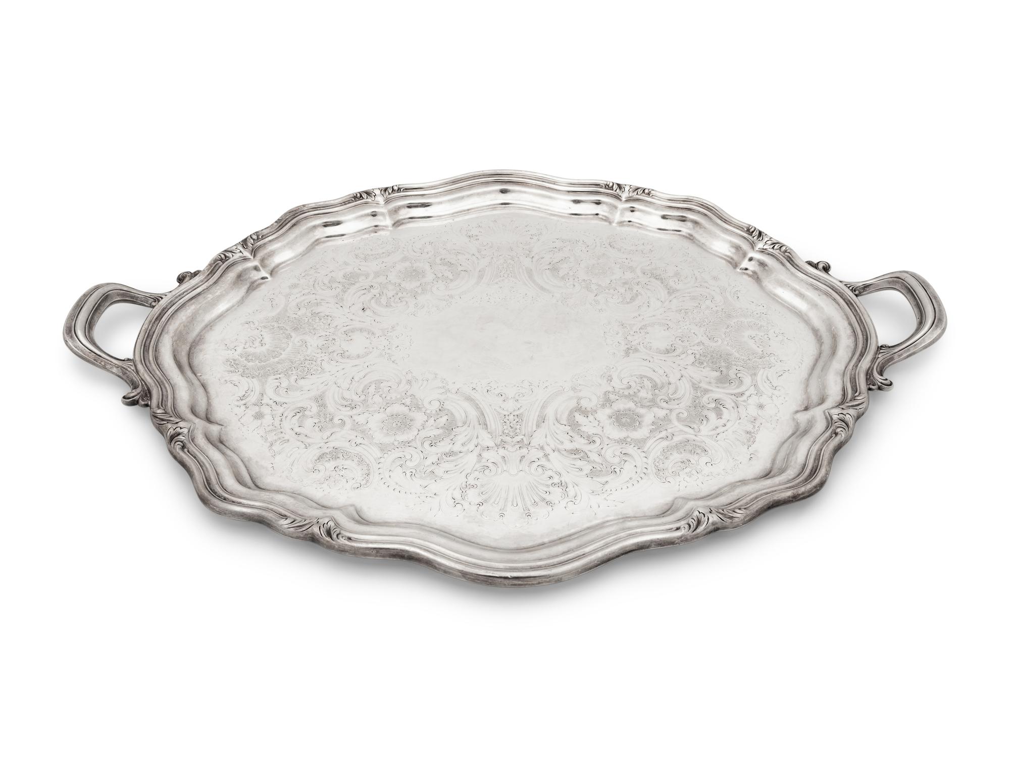 A Group of Silver-Plate Serving Pieces