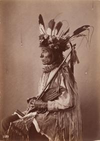 [GARDNER, Alexander (1821-1882), or William Henry JACKSON (1843-1942)]. Albumen photograph of Medicine Bear, Yankton Dakota. [Washington, DC. 1872].