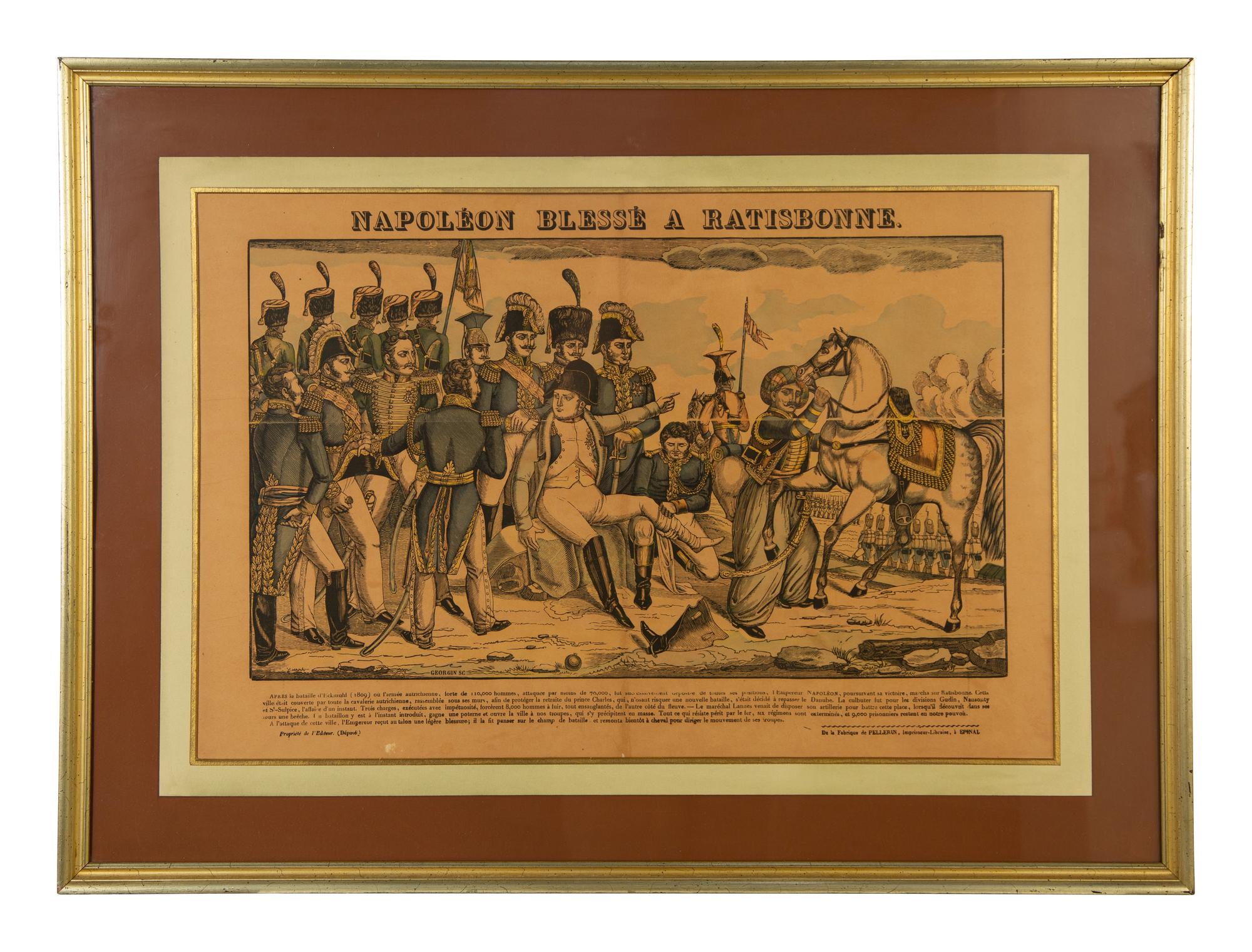 A Set of Five Napoleonic Colored Engravings After François Georgin