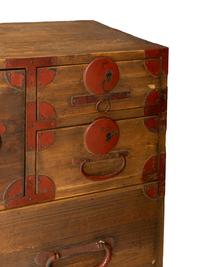 A Pair of Meiji Era Raw Pine Ko Tansu Chests
