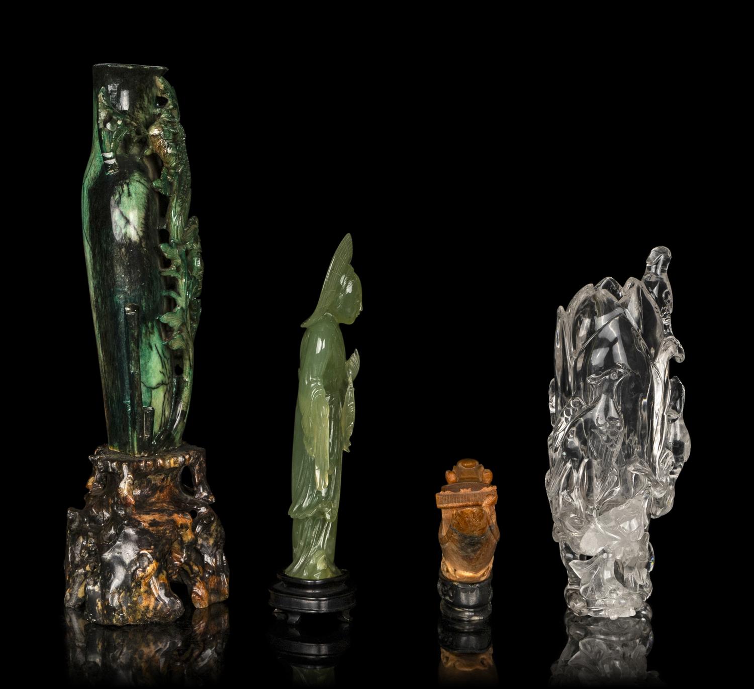 Four Chinese Hardstone Carvings