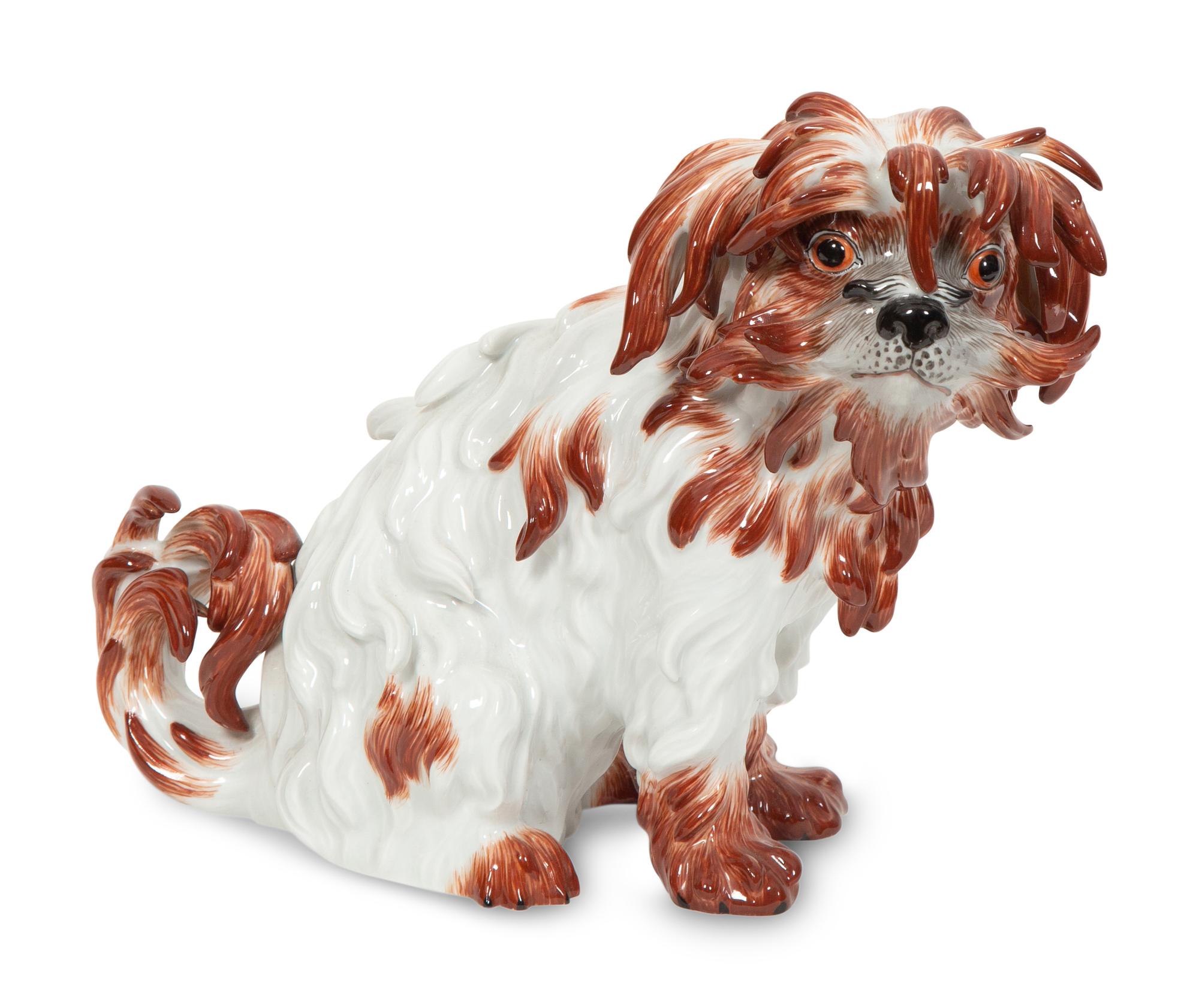 A Meissen Porcelain Bolognese Dog