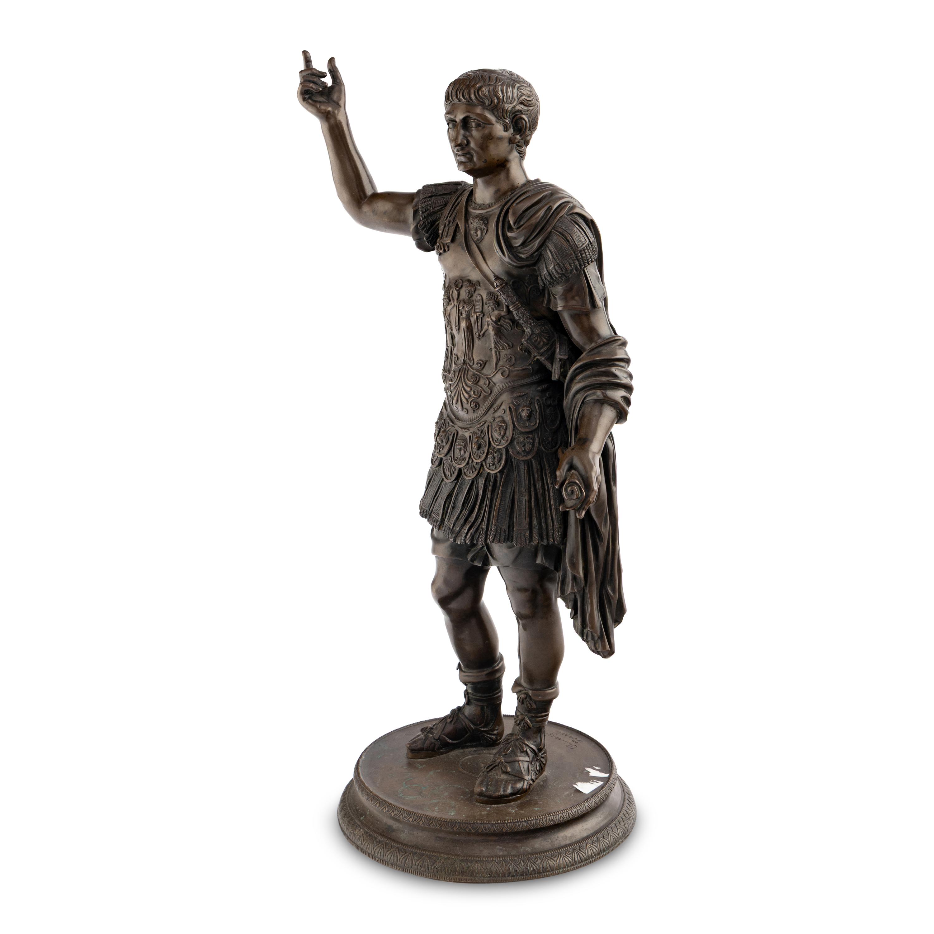 An Italian Bronze Figure of Augustus of Prima Porta