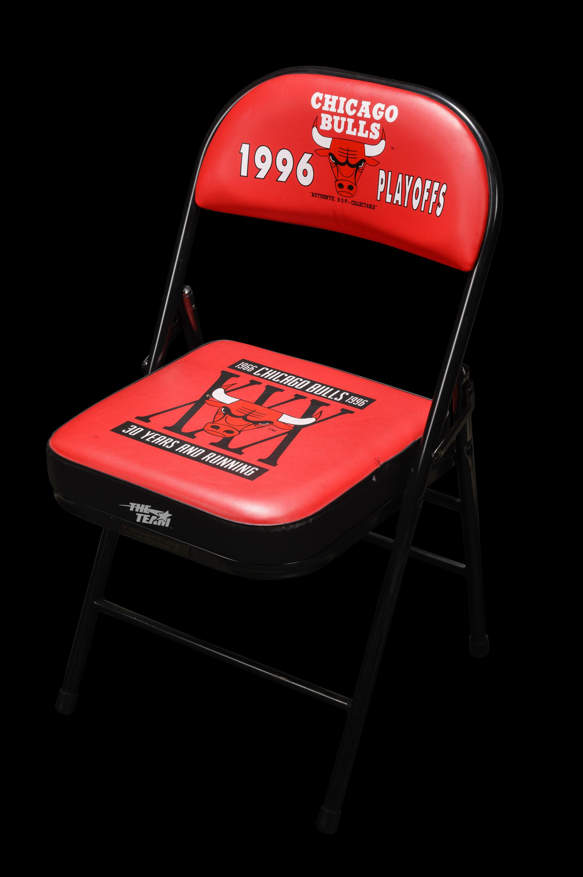 Two Chicago Bulls Michael Jordan "Last Dance" Era United Center Stadium Chairs Including Jordan's Last Season With the Bulls,