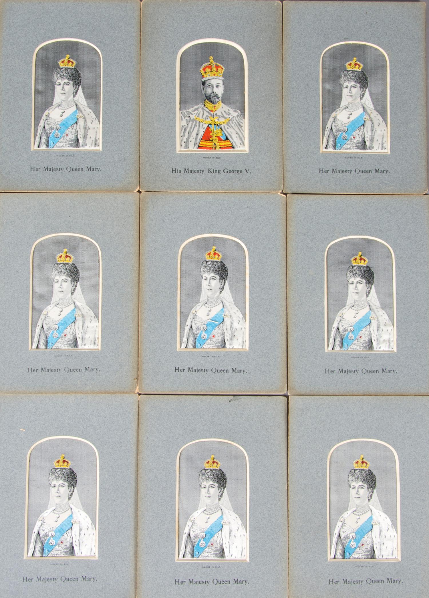 A Collection of Nine Woven Silk Stevengraph Portraits, Height 4 1/8 x 2 1/4 inches.