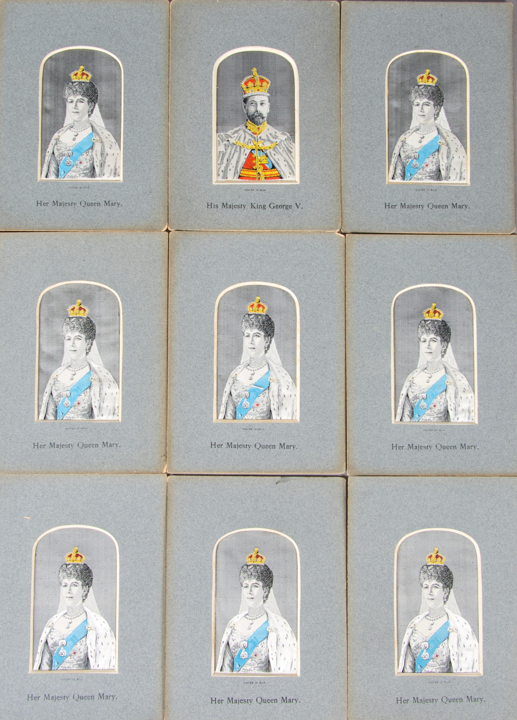 A Collection of Nine Woven Silk Stevengraph Portraits, Height 4 1/8 x 2 1/4 inches.