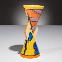 Clarice Cliff (English, 1899–1972) — Sunray pattern Yo Yo Vase
