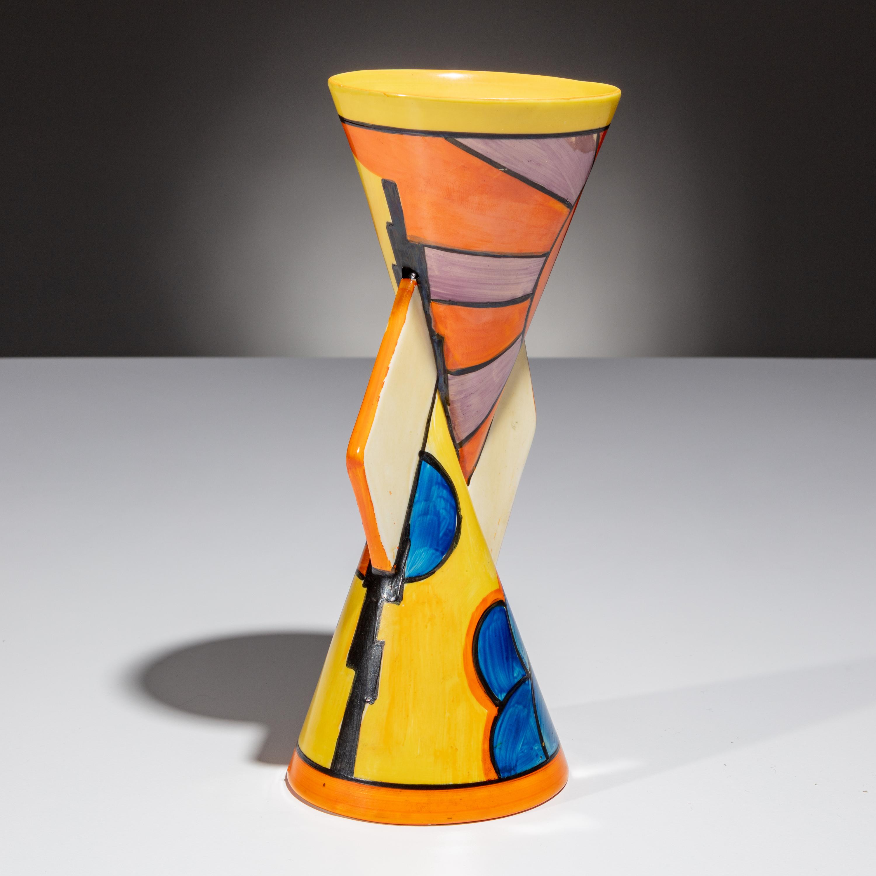 Clarice Cliff (English, 1899–1972) — Sunray pattern Yo Yo Vase