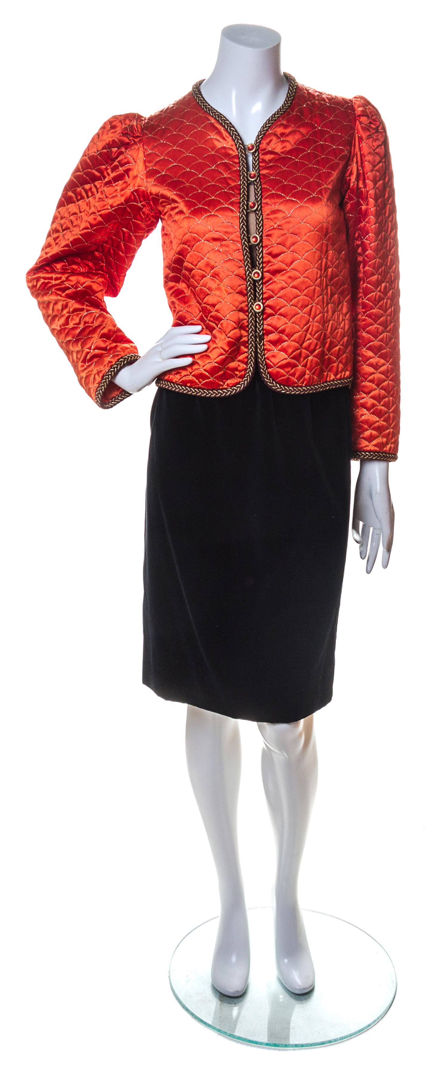An Yves Saint Laurent Skirt Ensemble, Jacket 34, skirt 38.