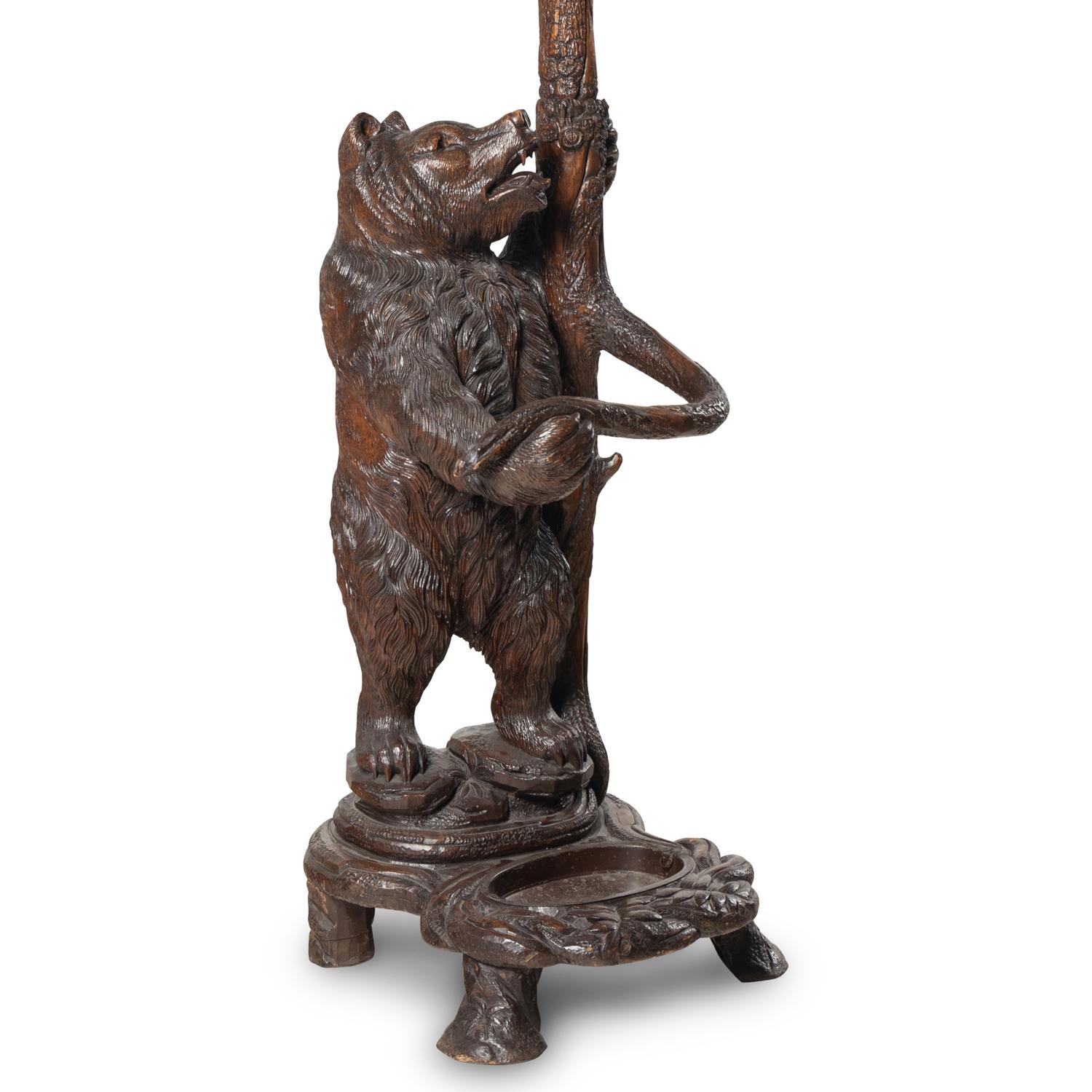 A "Black Forest" Carved Bear-Form Hall Tree