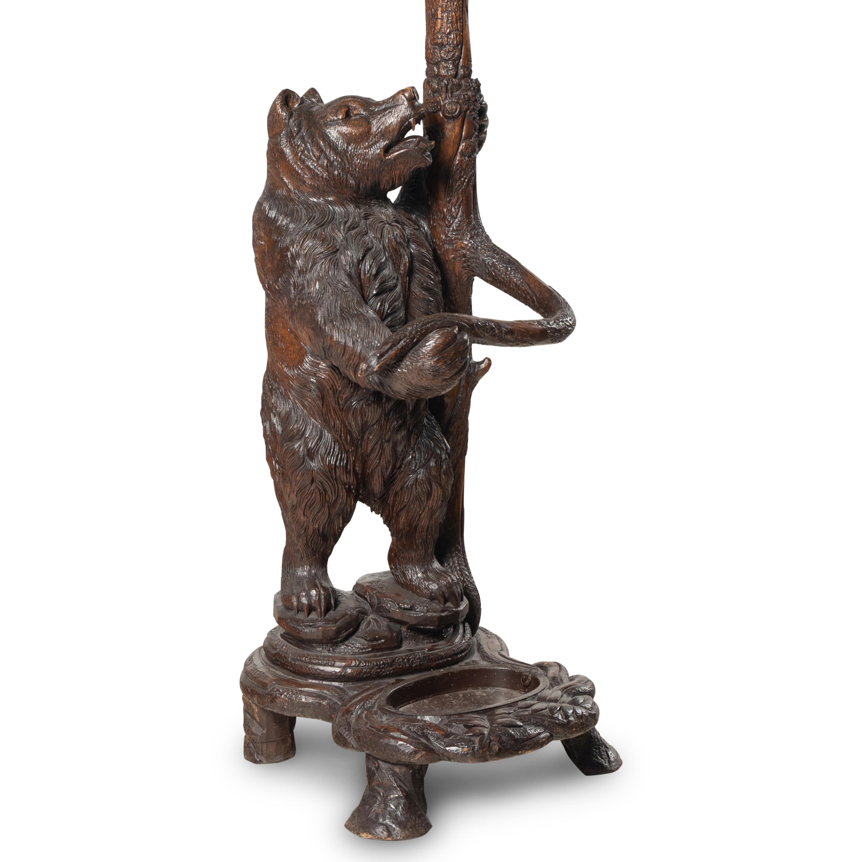 A "Black Forest" Carved Bear-Form Hall Tree