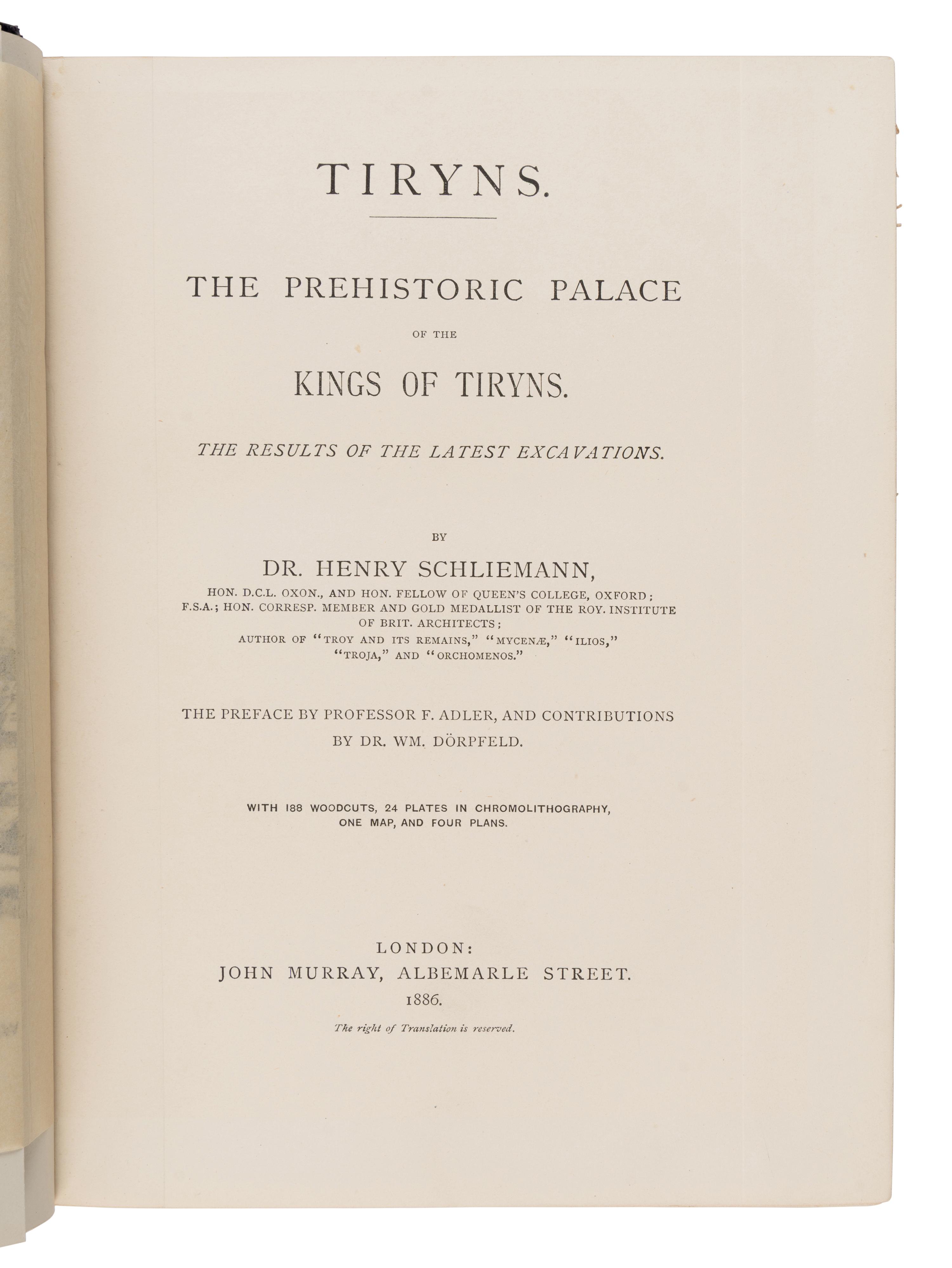 [Travel & Exploration]. Schliemann, Heinrich (1822-1890). A group of 5 first editions, comprising: