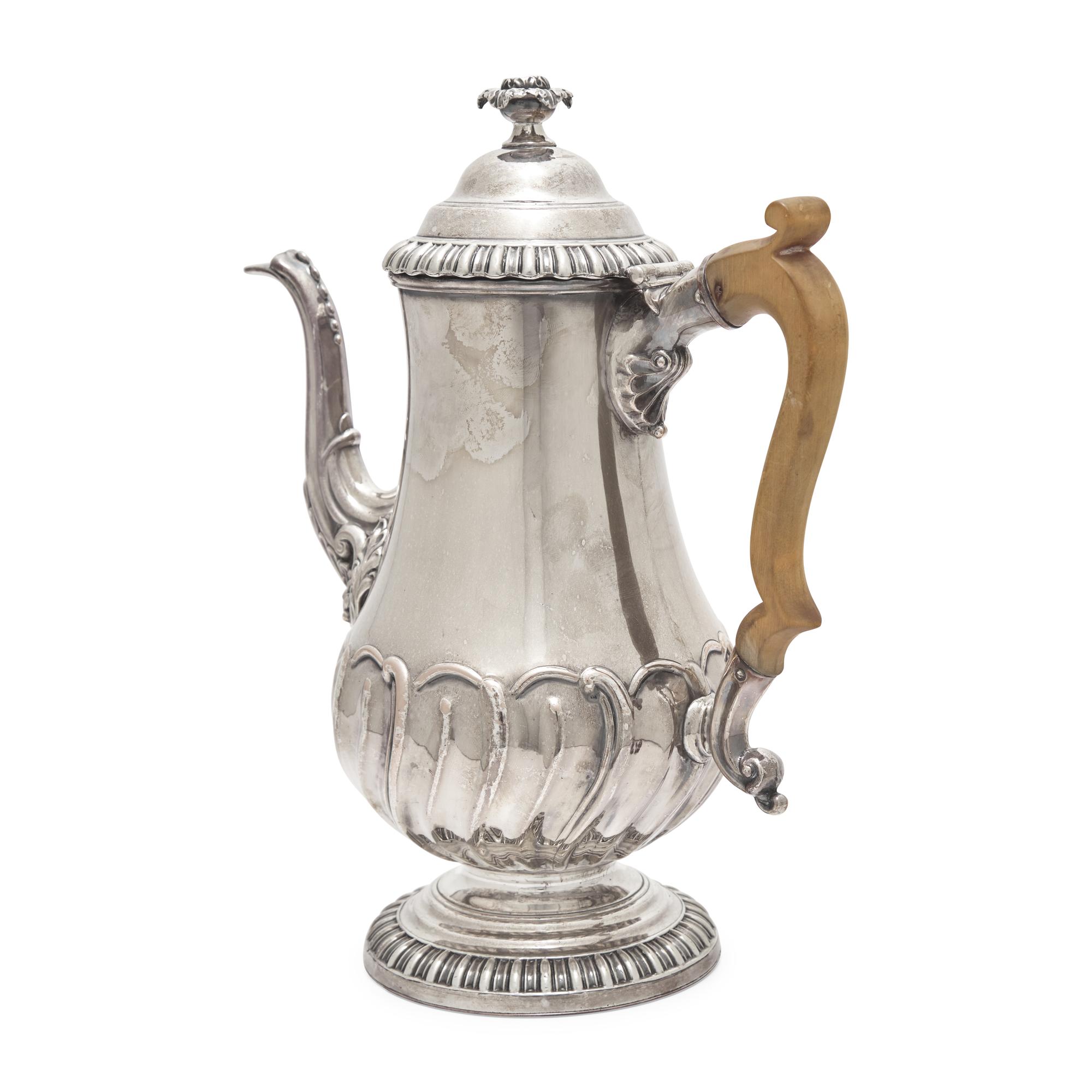 A George III Sheffield Plate Coffeepot