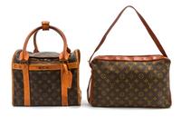 Two Vintage Louis Vuitton Monogram Canvas Travel Bags,