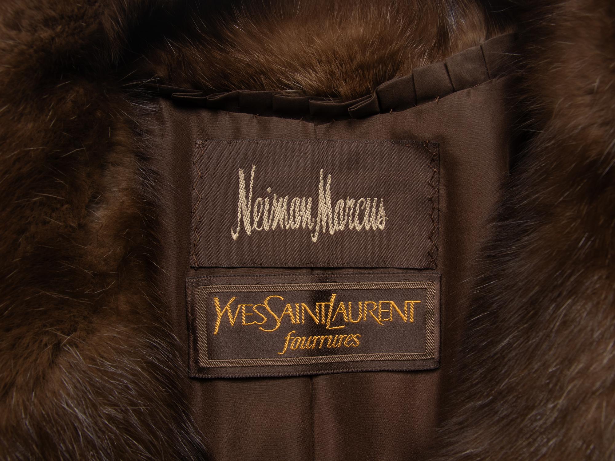 Yves Saint Laurent Full Length Sable Coat