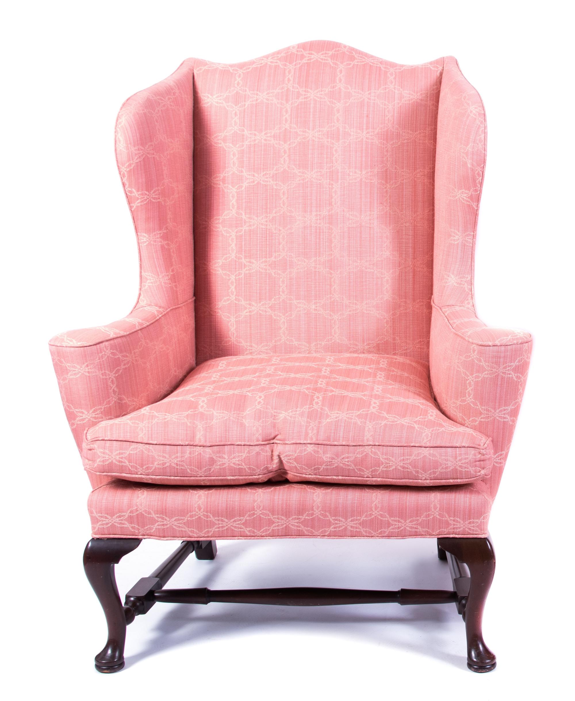 A Chippendale Style Mahogany Wing Chair