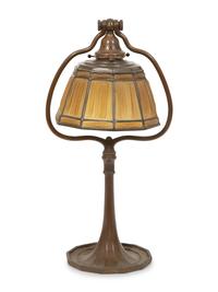 Desk Lamp with Linenfold Shade