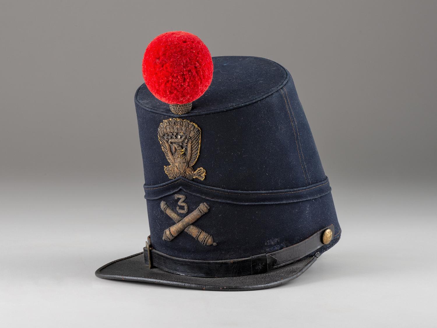 [CIVIL WAR]. Model 1851 US 3rd Artillery Officer's shako.
