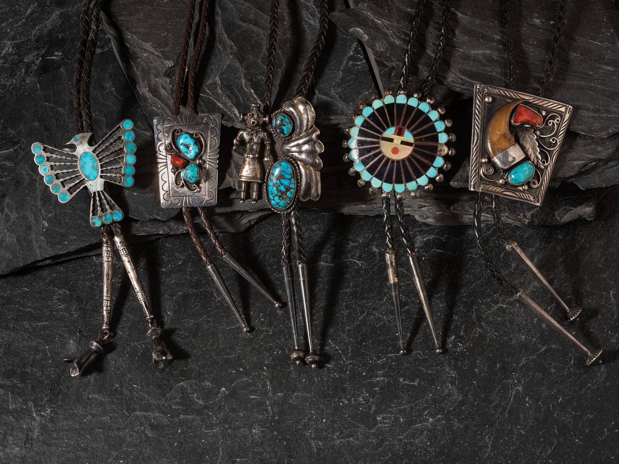 Navajo and Zuni Bolo Ties