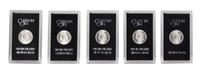 A Collection of Five GSA Carson City Silver Dollars