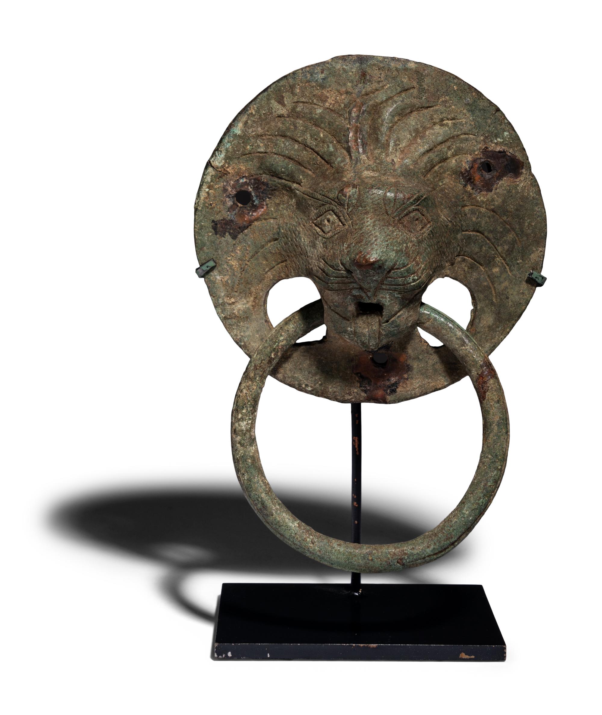 A Roman Bronze Lion Handle