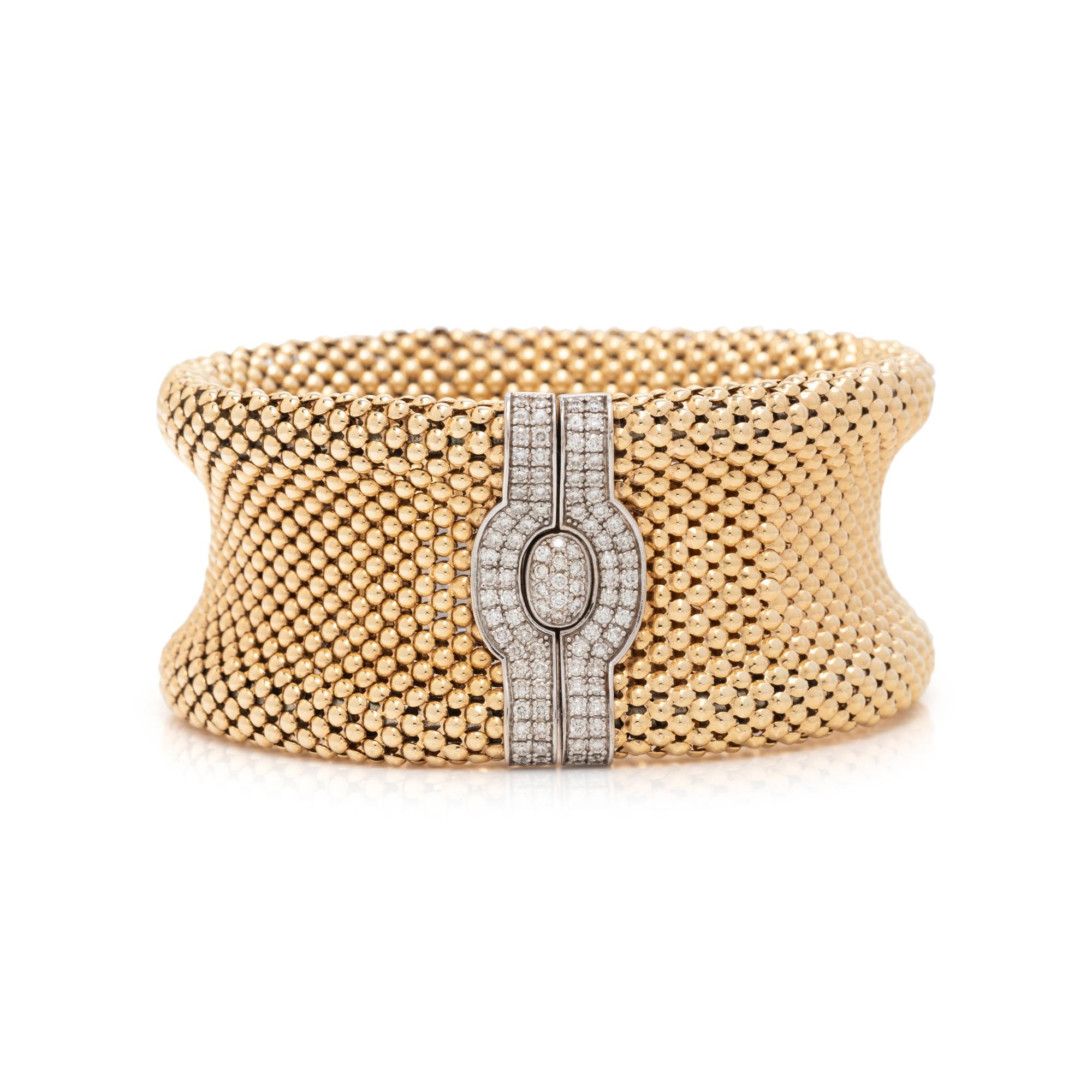 YELLOW GOLD AND DIAMOND BRACELET